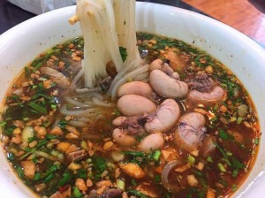 Khaopiek Gai Nguang (Turkey noodle soup)