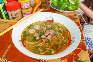 Mae Viengseng crispy pork noodle soup and beef Pho